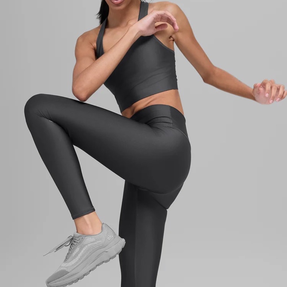 ALO 7/8 High-Waist Airlift Legging in Anthracite - Size Small